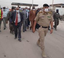 وزير الداخلية خلال زيارته اليوم الاحد لمقاطعة السبخة 