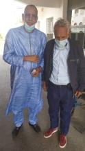 الصورة تظهر باي بيخا ورئيس الجالية الموريتانية في السنغال السيد حماده ولد اب